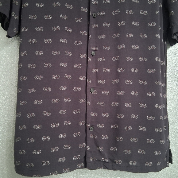 Allsaints Snake Eyes Slim Fit Black Button Up Shirt Size S - Picture 3 of 9